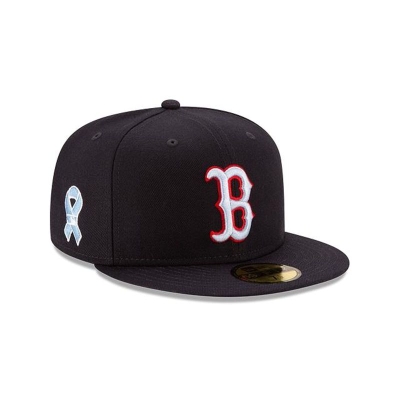 Blue Boston Red Sox Hat - New Era MLB Father's Day 59FIFTY Fitted Caps USA9215480